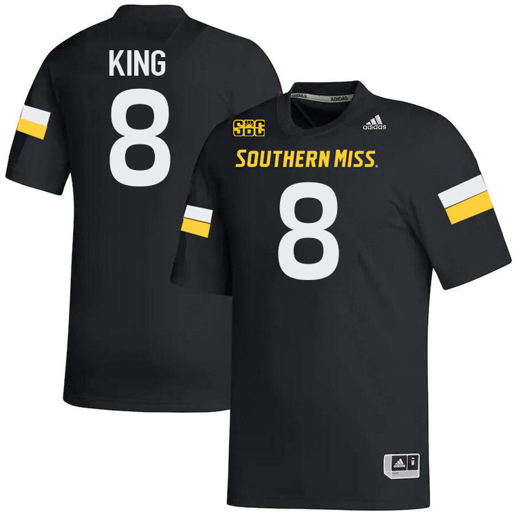 Southern Miss Golden Eagles #8 Shane King Jersey Football Uniforms-Black